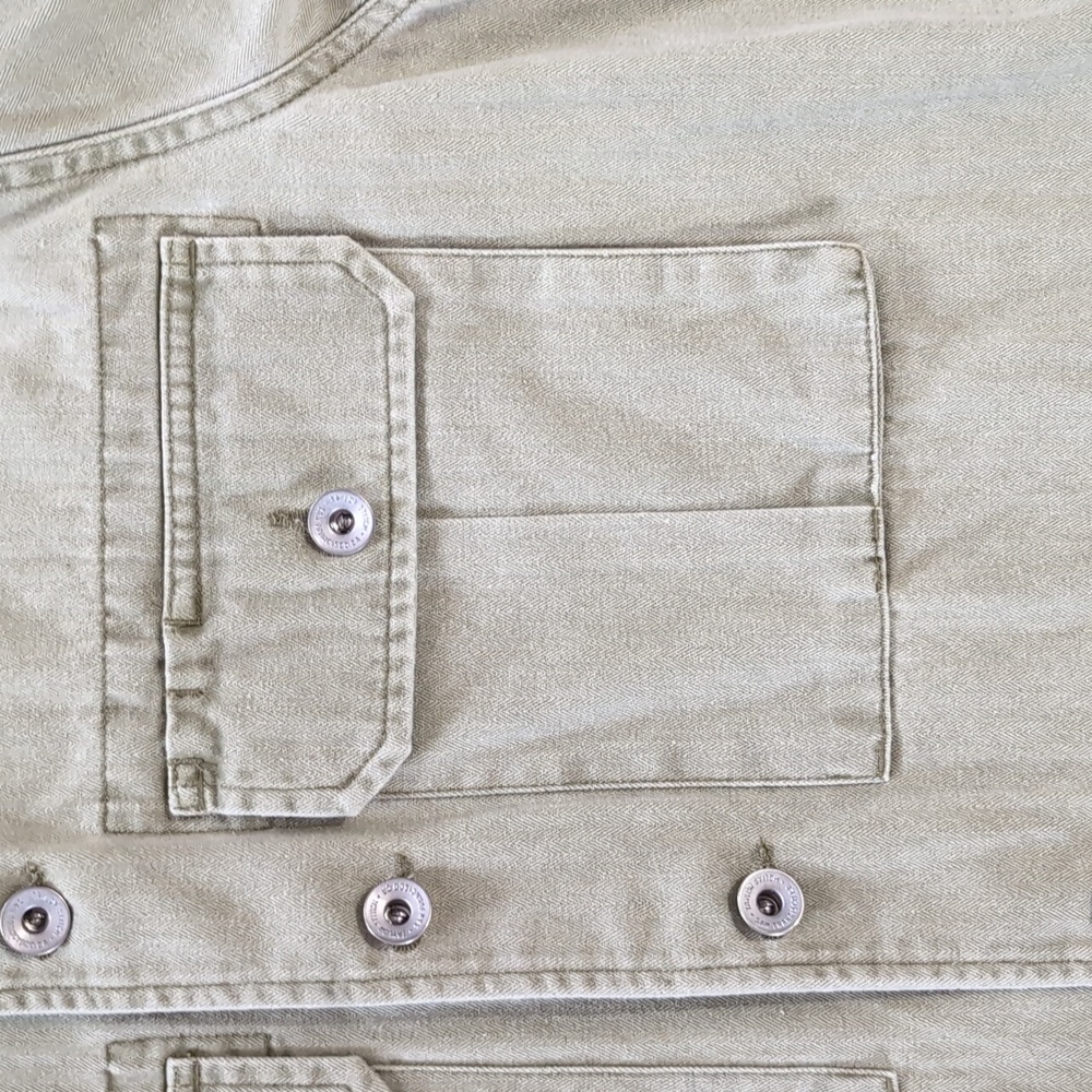 Taylor Stitch Olive Green Lightweight Shirt Jacket - Picture 3 of 10